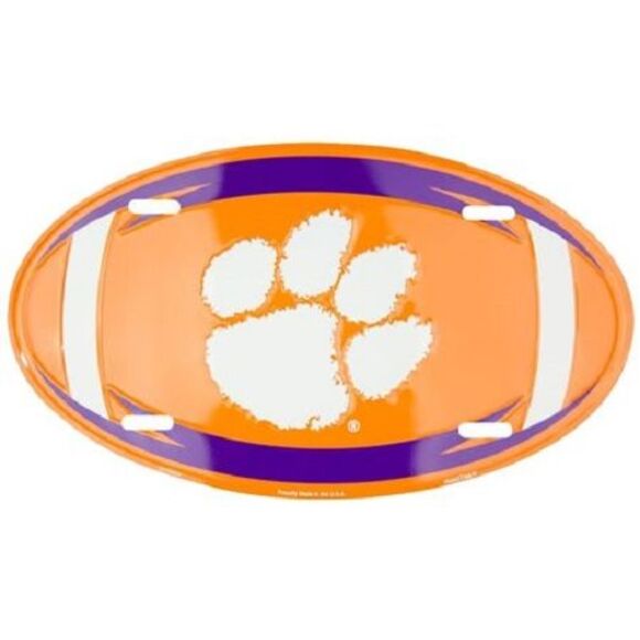 Clemson Tigers NCAA Oval License Plate - Picture 2 of 3